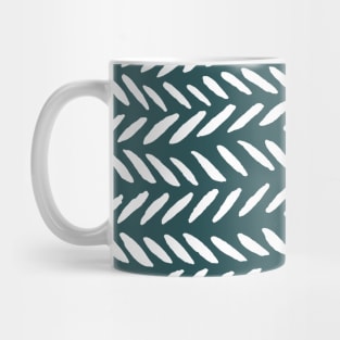 Knitting pattern - white on teal Mug